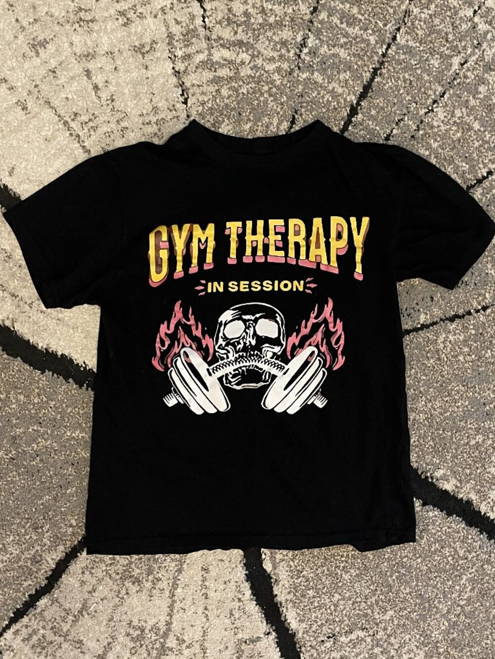 Women's Size Medium "Gym Therapy" Graphic Tee